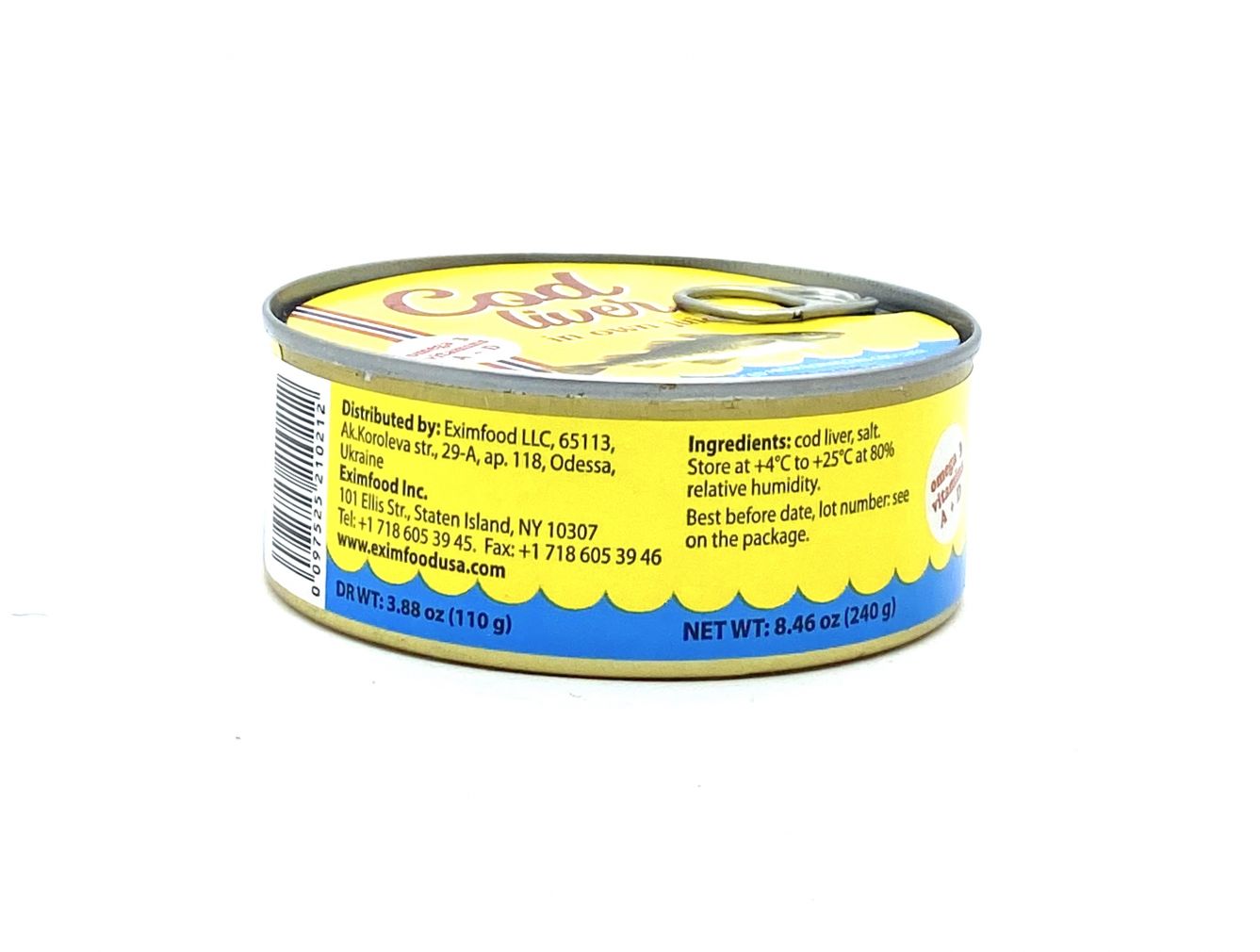 Canned food Canned Fish Codliver COD LIVER IN OWN JUICE 240g